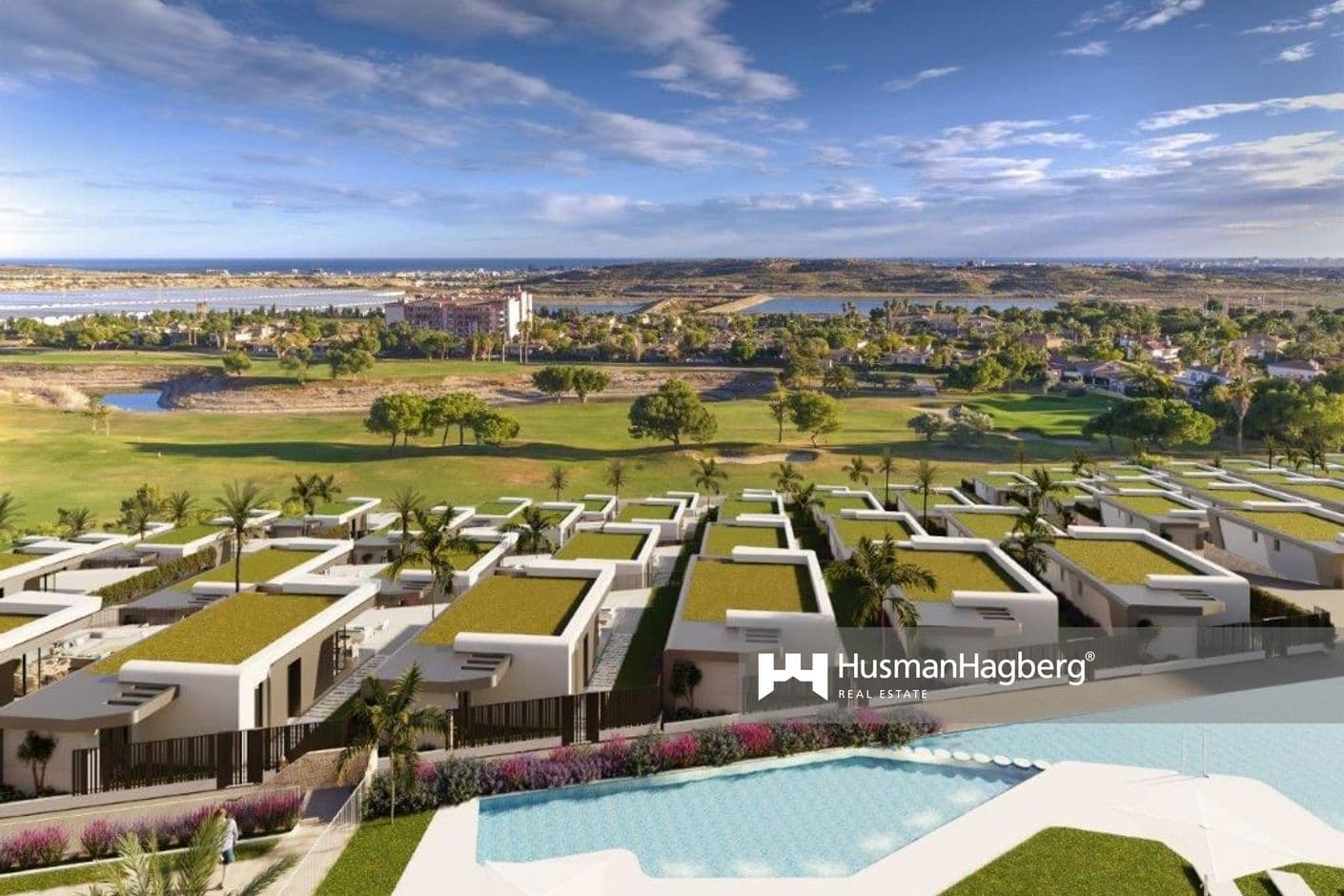 Villas de nueva construcción con vistas frente al campo de golf