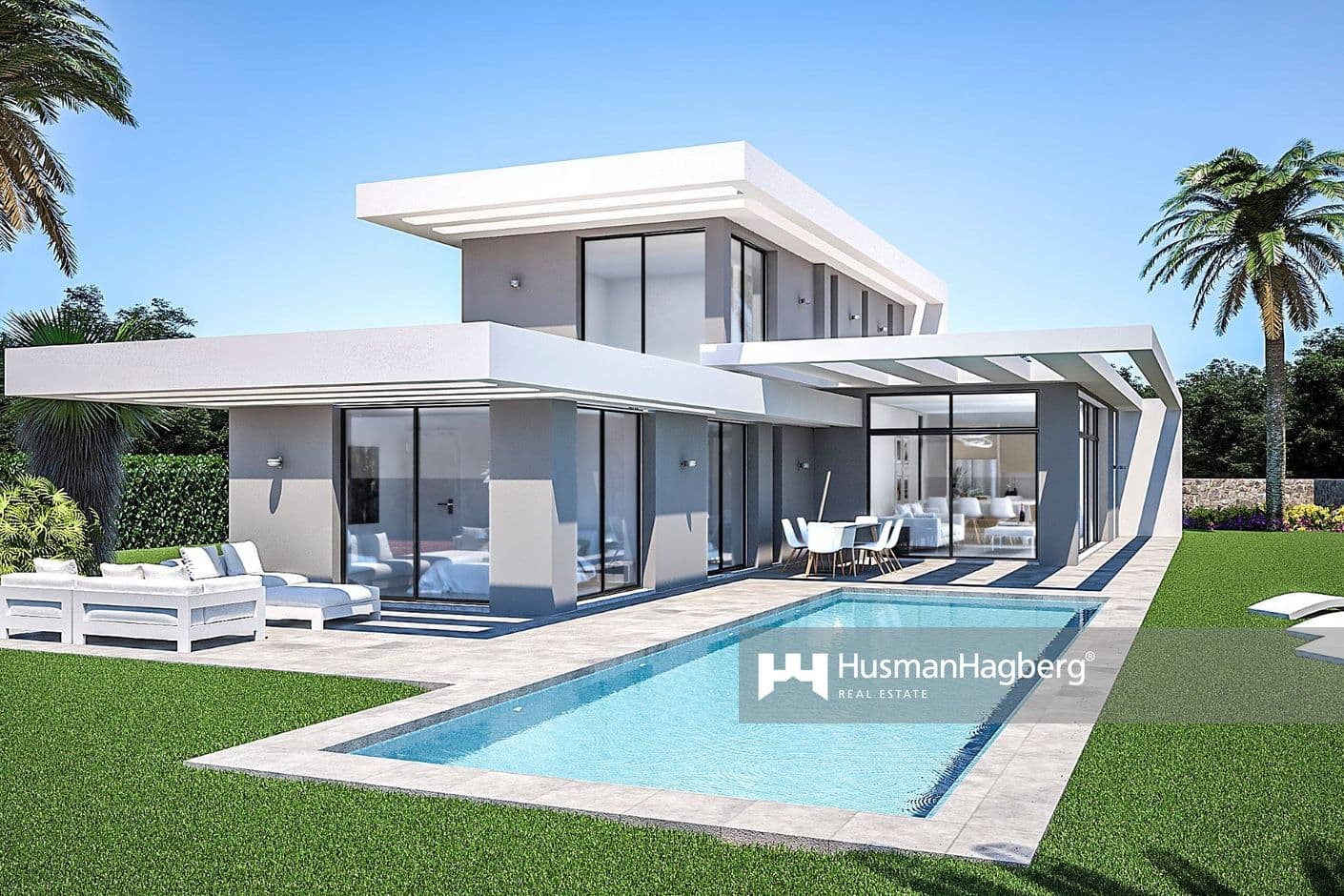 Nyproducerad villa med modern design i Javea