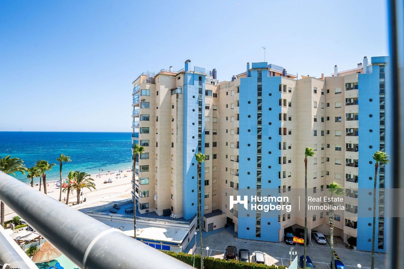 Lägenhet med havsutsikt på stranden i Calpe