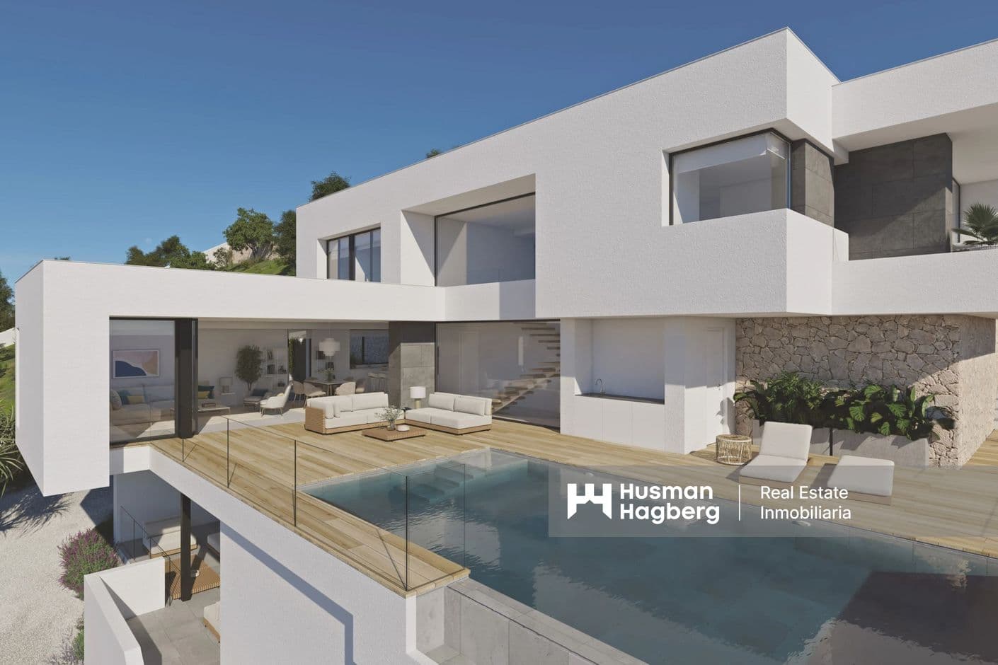 Lyxvilla med infinitypool och panoramautsikt över havet