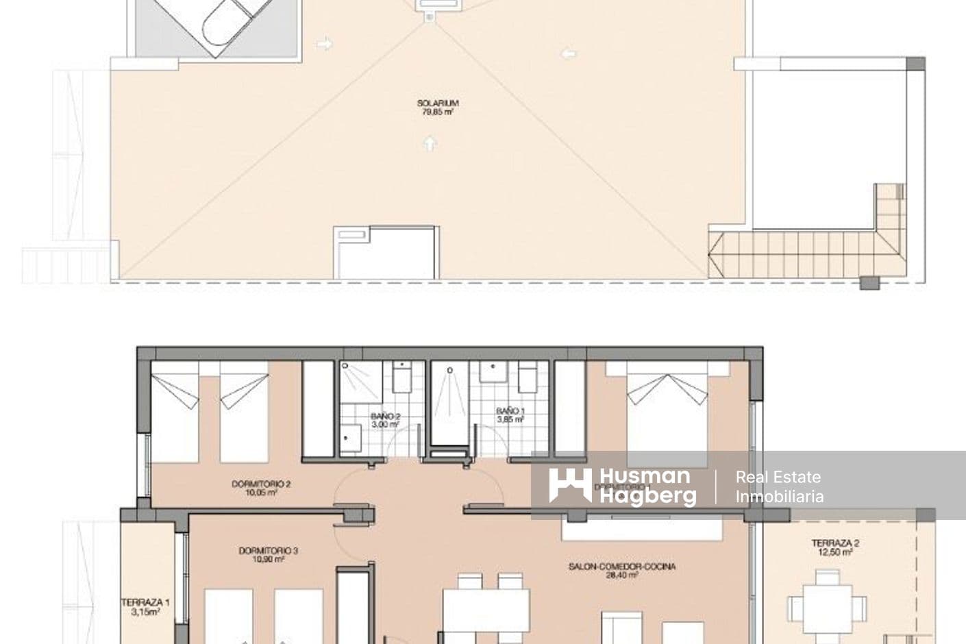 Modern lägenhet med havs- och bergsutsikt