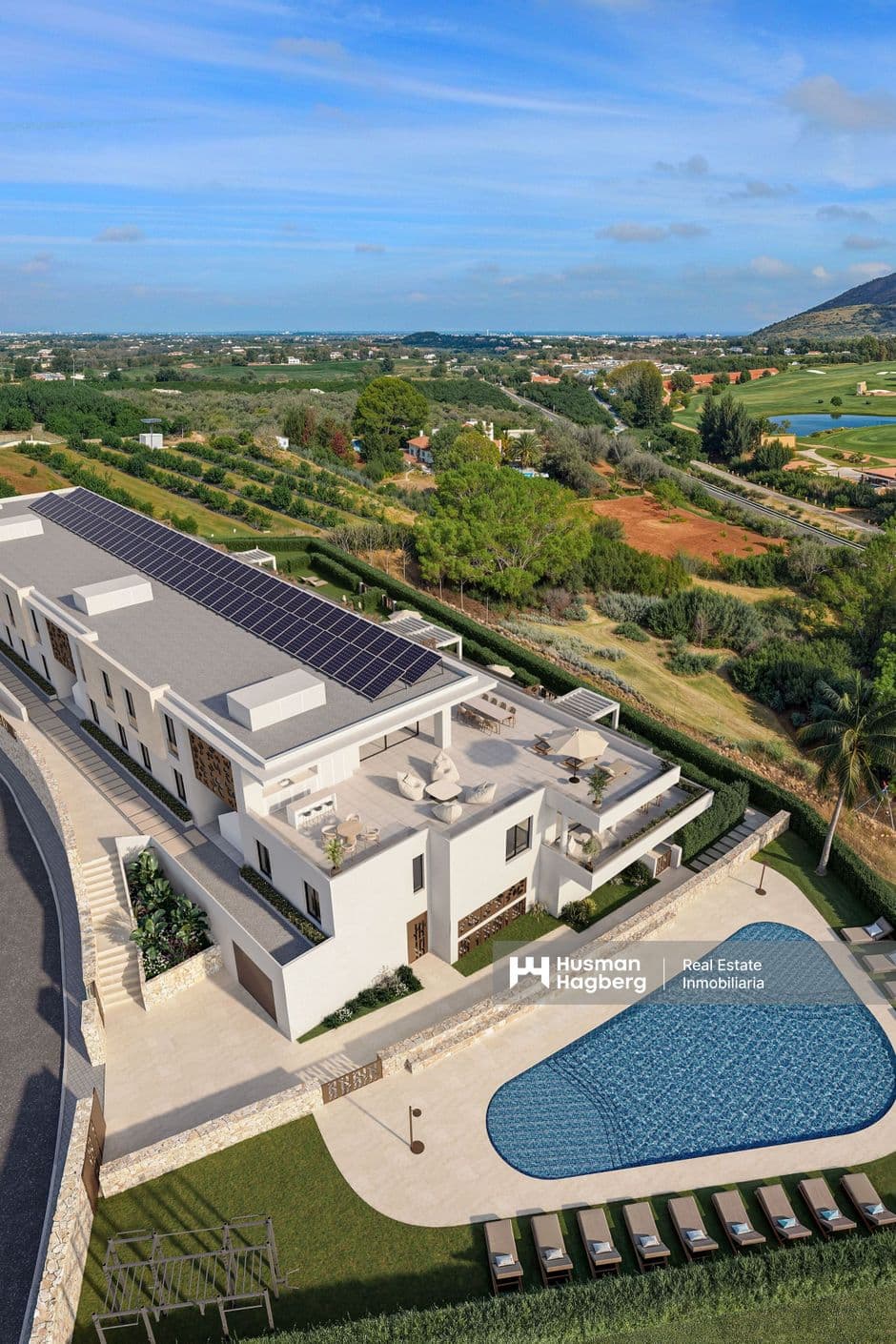 Lyxlägenheter med utsikt över golfbanan