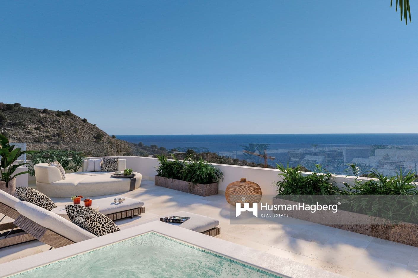 Nybyggda lägenheter med 2 sovrum och havsutsikt i Villajoyosa