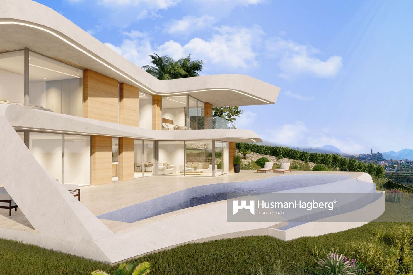Nyproducerad villa med panoramautsikt i Javea