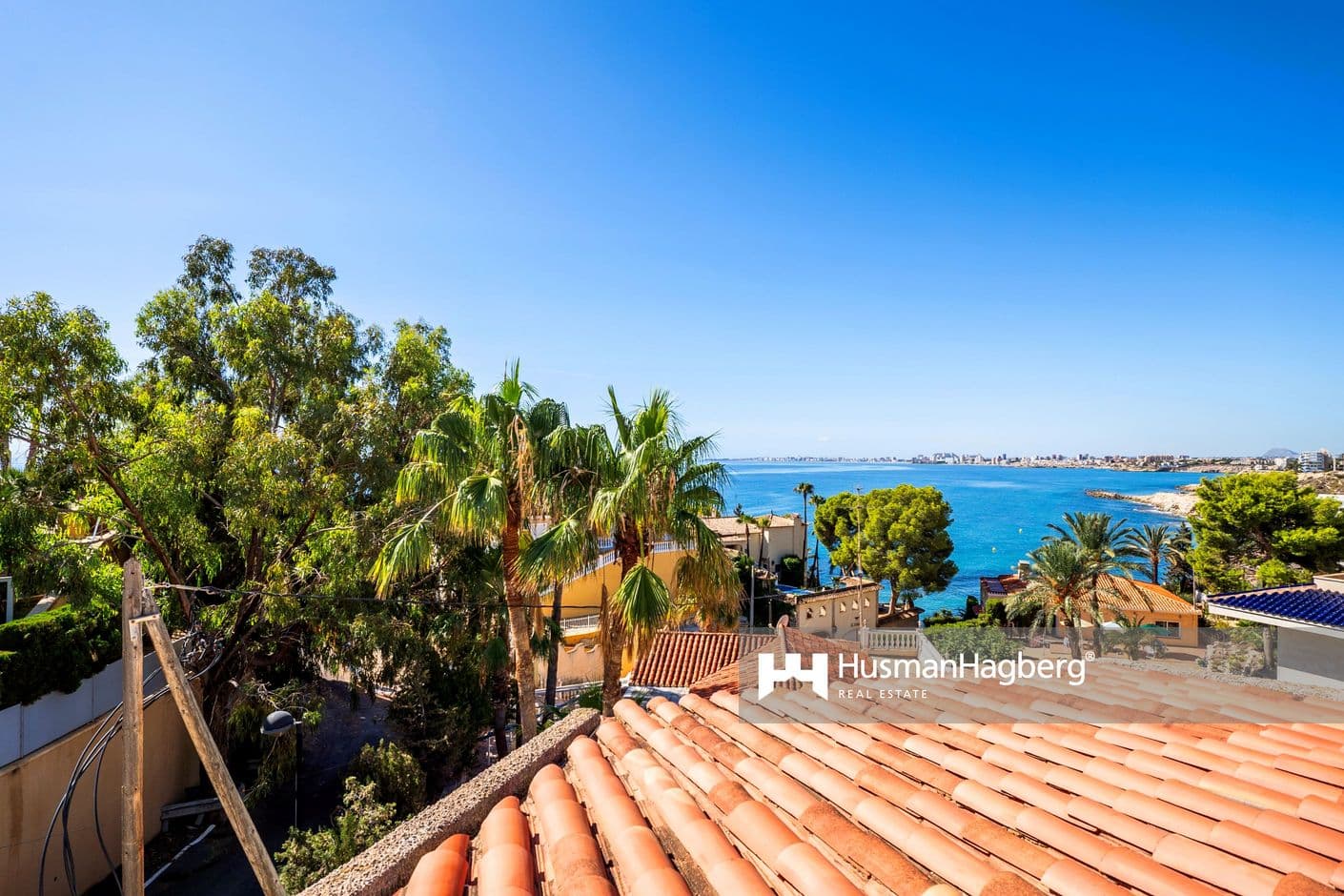Privat villa vid stranden med havsutsikt i El Campello
