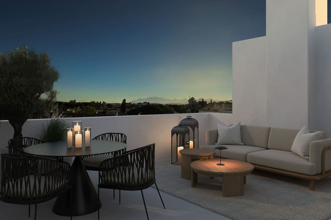 Penthouse med panoramautsikt på bästa läge
