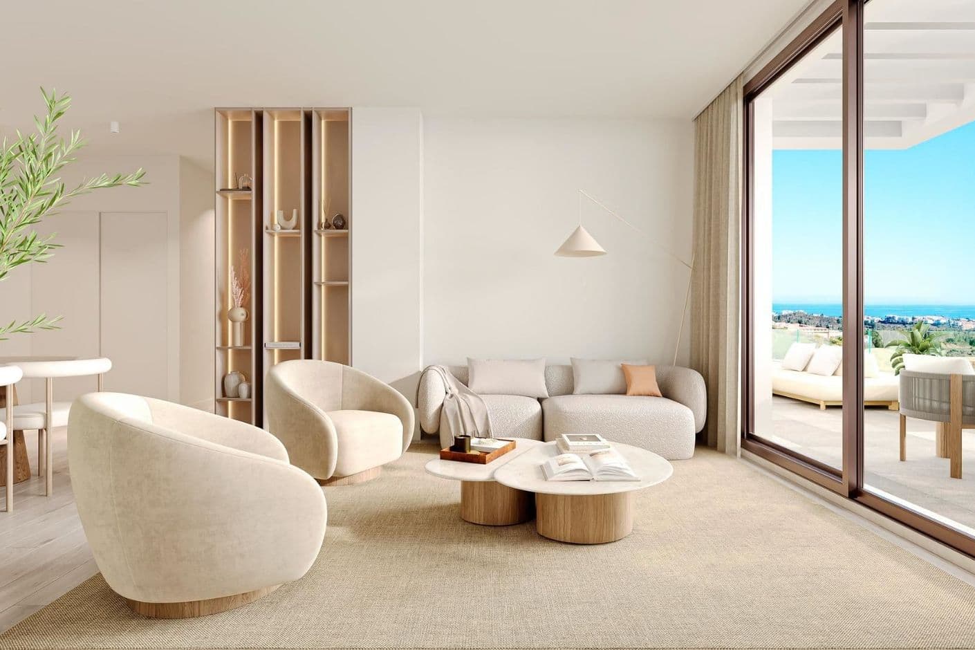 2 sovrum med stor terrass