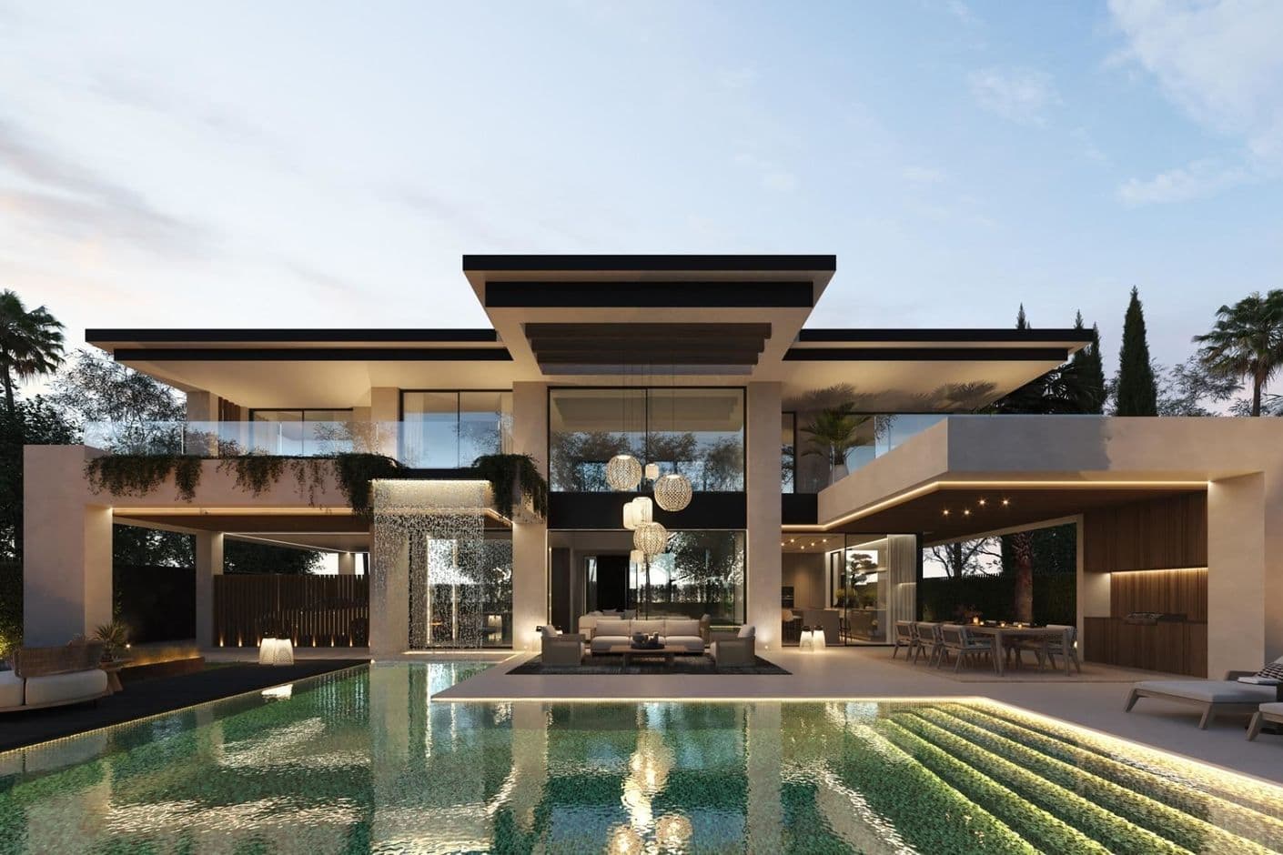 Nybyggd villa med ett stenkast från havet