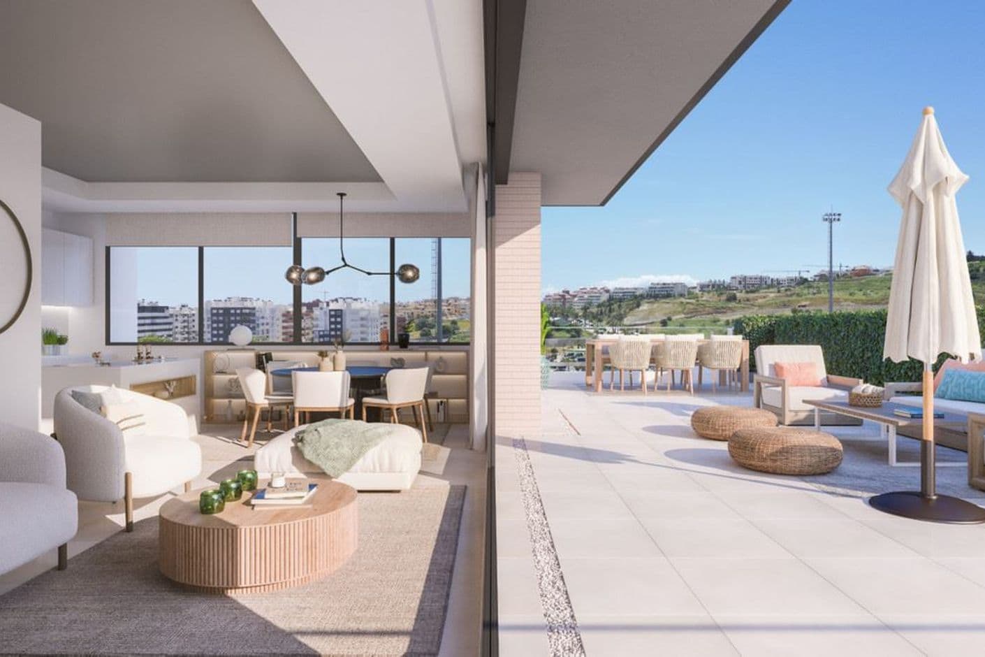 Modern penthouse with 2 bedrooms and large terrace in new Estepona