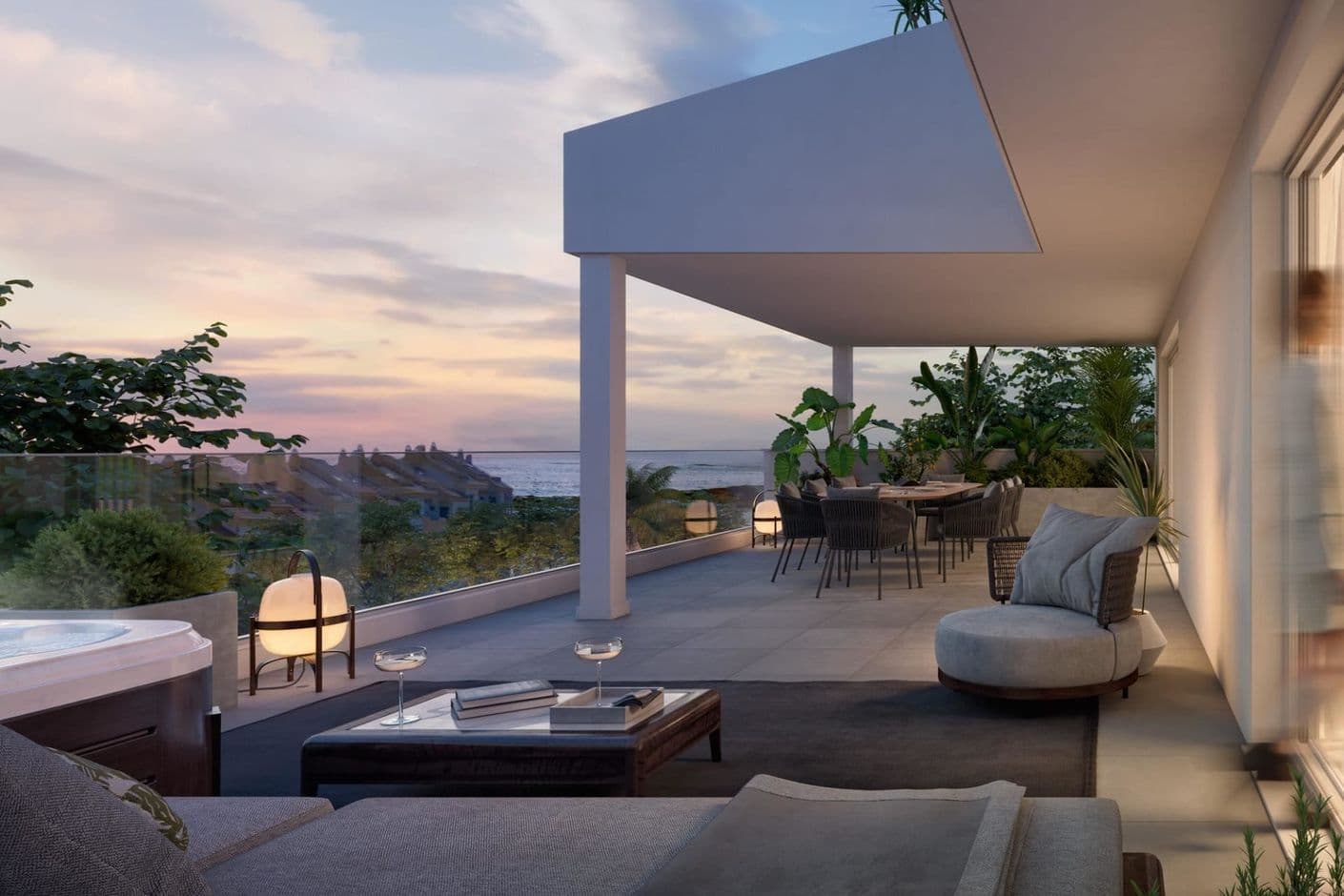 Havsutsikt och strandnära i Benalmádena