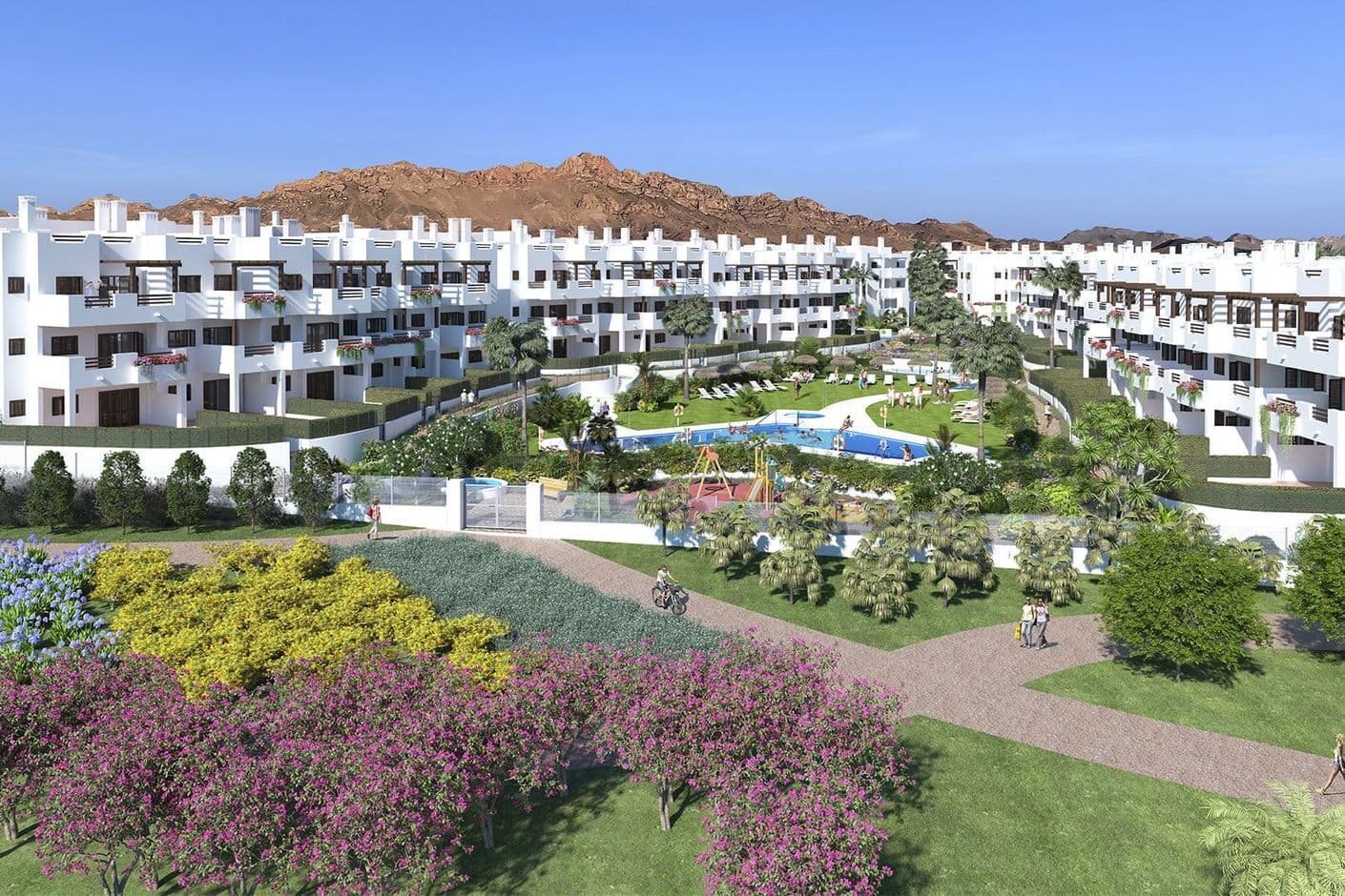 Inflyttningsklar strandnära lägenhet med ett sovrum i harmonisk by