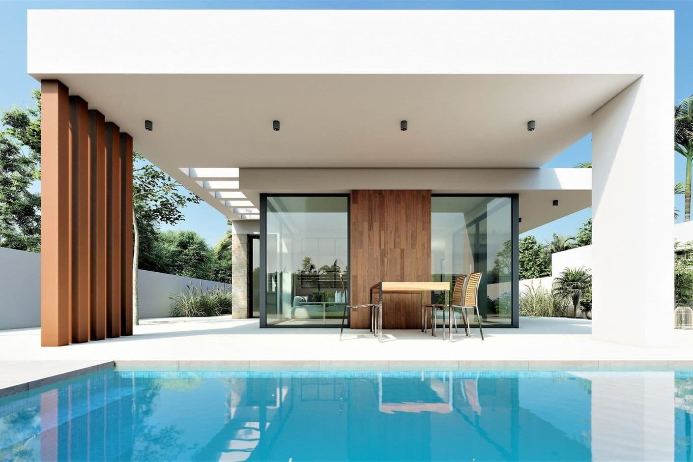 Nybyggda villor med modern elegans och privat pool nära Medelhavet