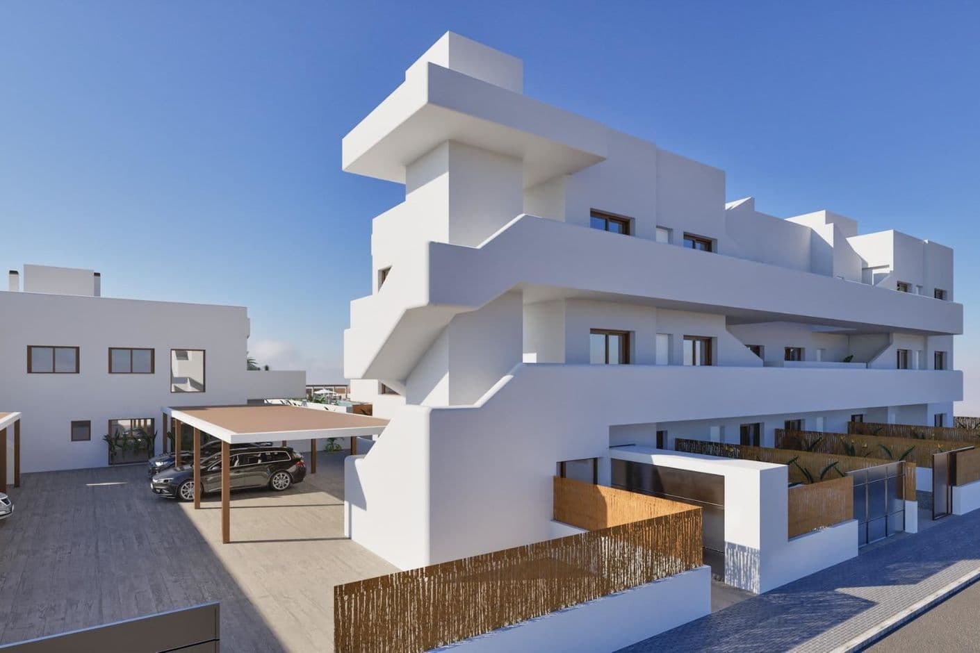 Modern bungalowlägenhet med tre sovrum nära havet och Serena Golf
