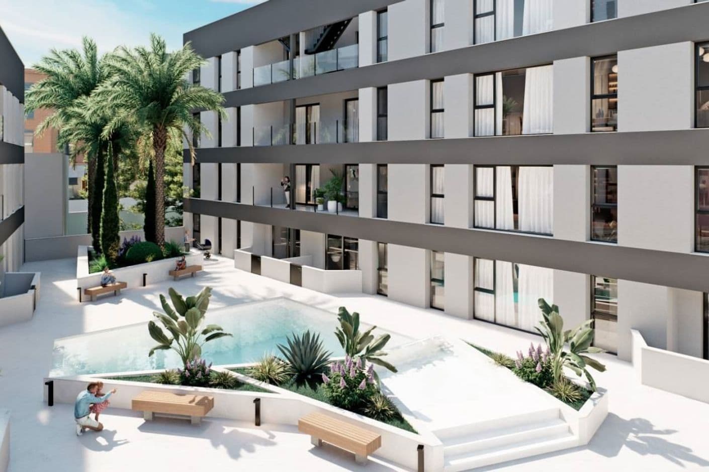 Modern takvåning med tre sovrum nära stranden – nyproduktion