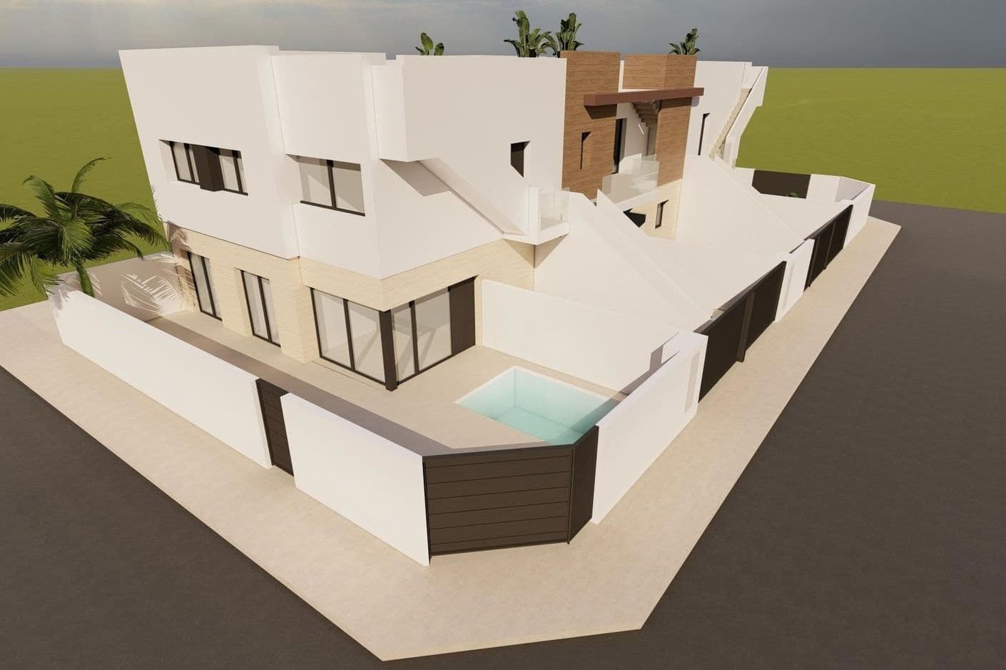 Modern bungalows near the sea with private patio