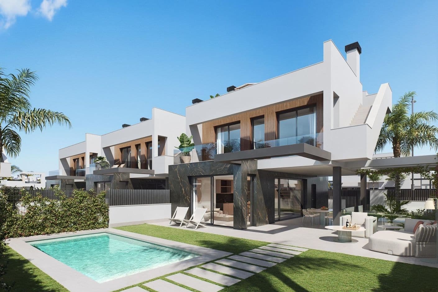 Exclusive villas with private pool and roof terrace