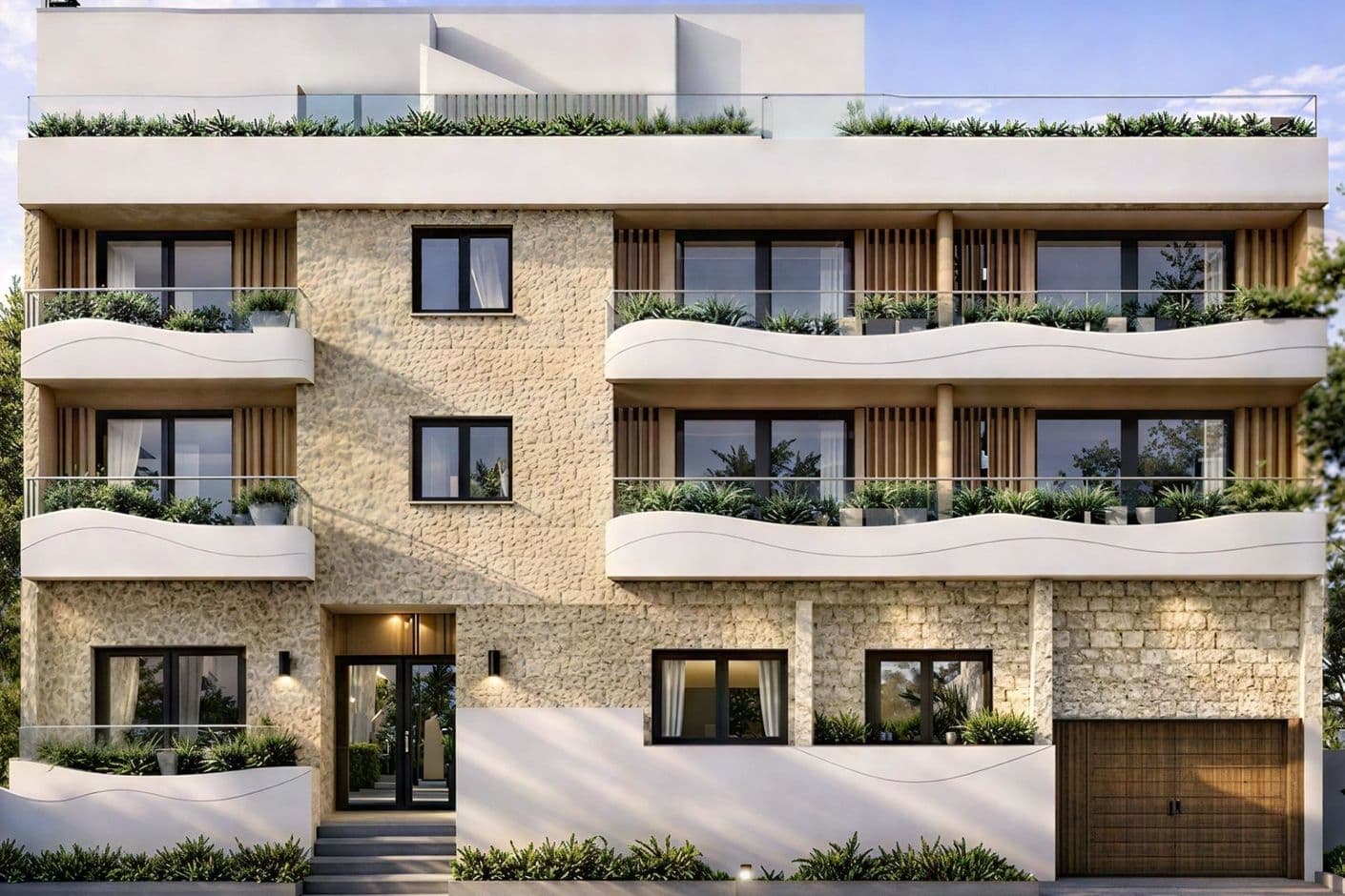 Modern newly built apartments just steps from the beach
