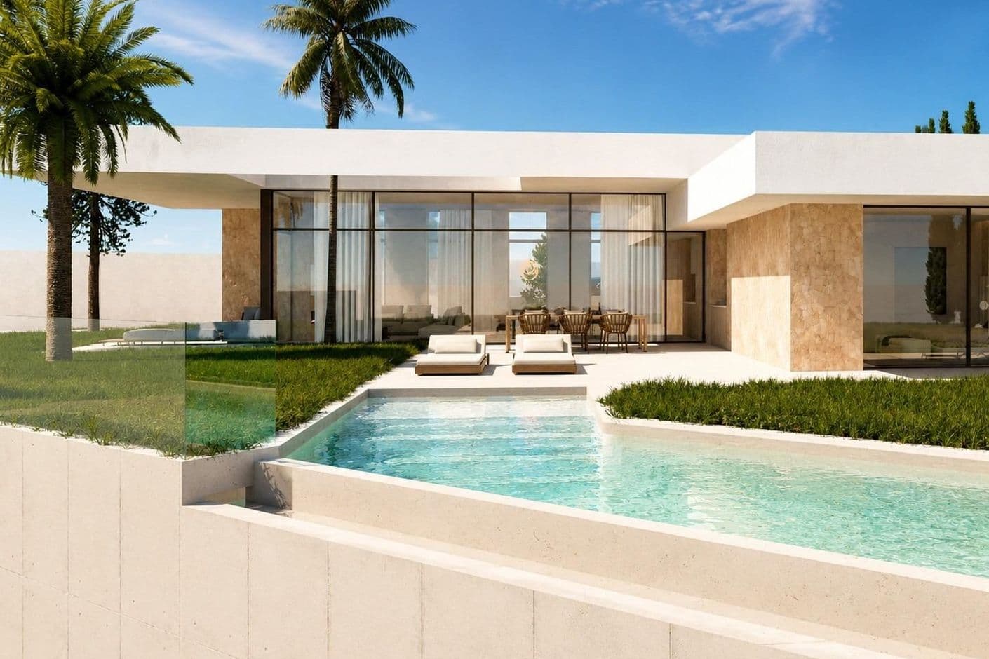 Exclusive villa on one level with private pool and golf-friendly location