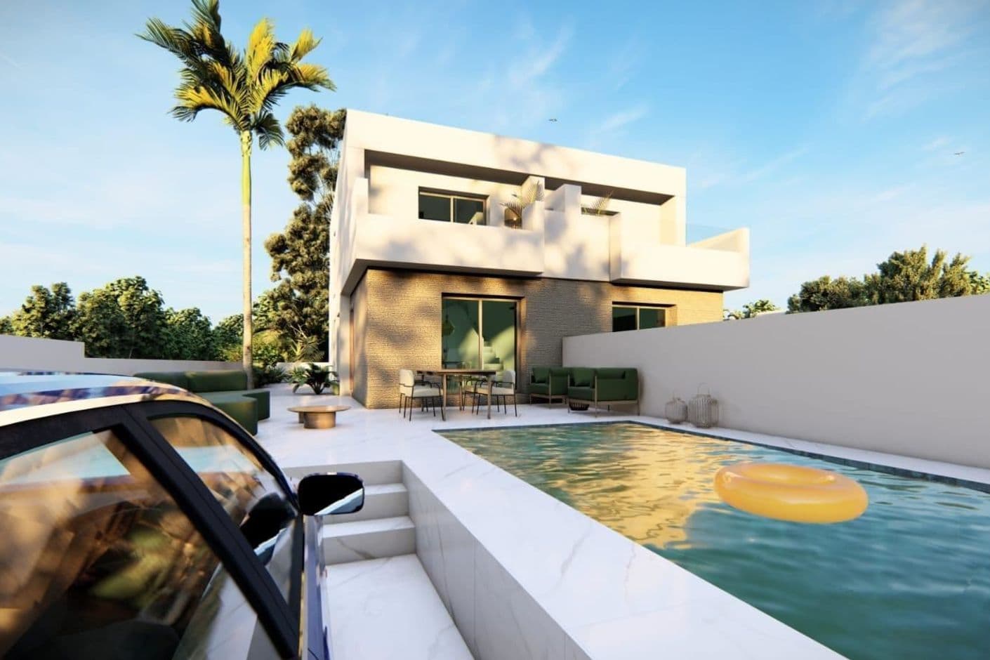 Chalet adosado de nueva construcción con piscina en la encantadora Daya Nueva, cerca del mar.