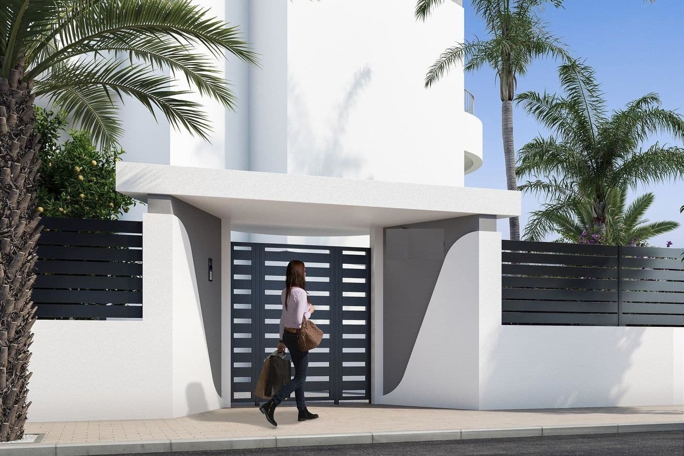 Nybyggda lägenheter med utsikt över floden i guardamar del segura