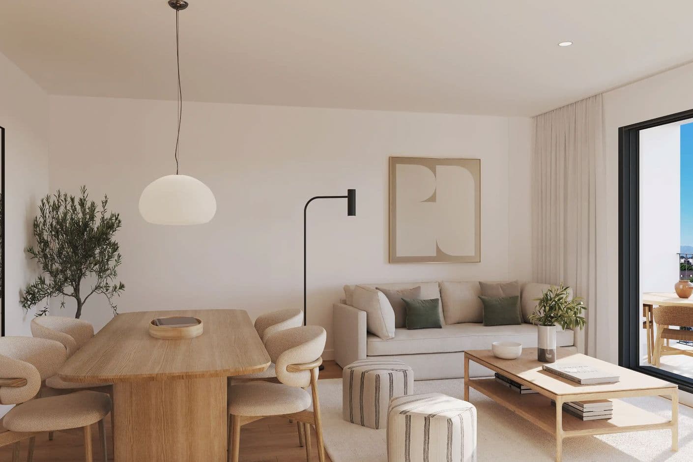 Modernt penthouse med två sovrum och privat solarium