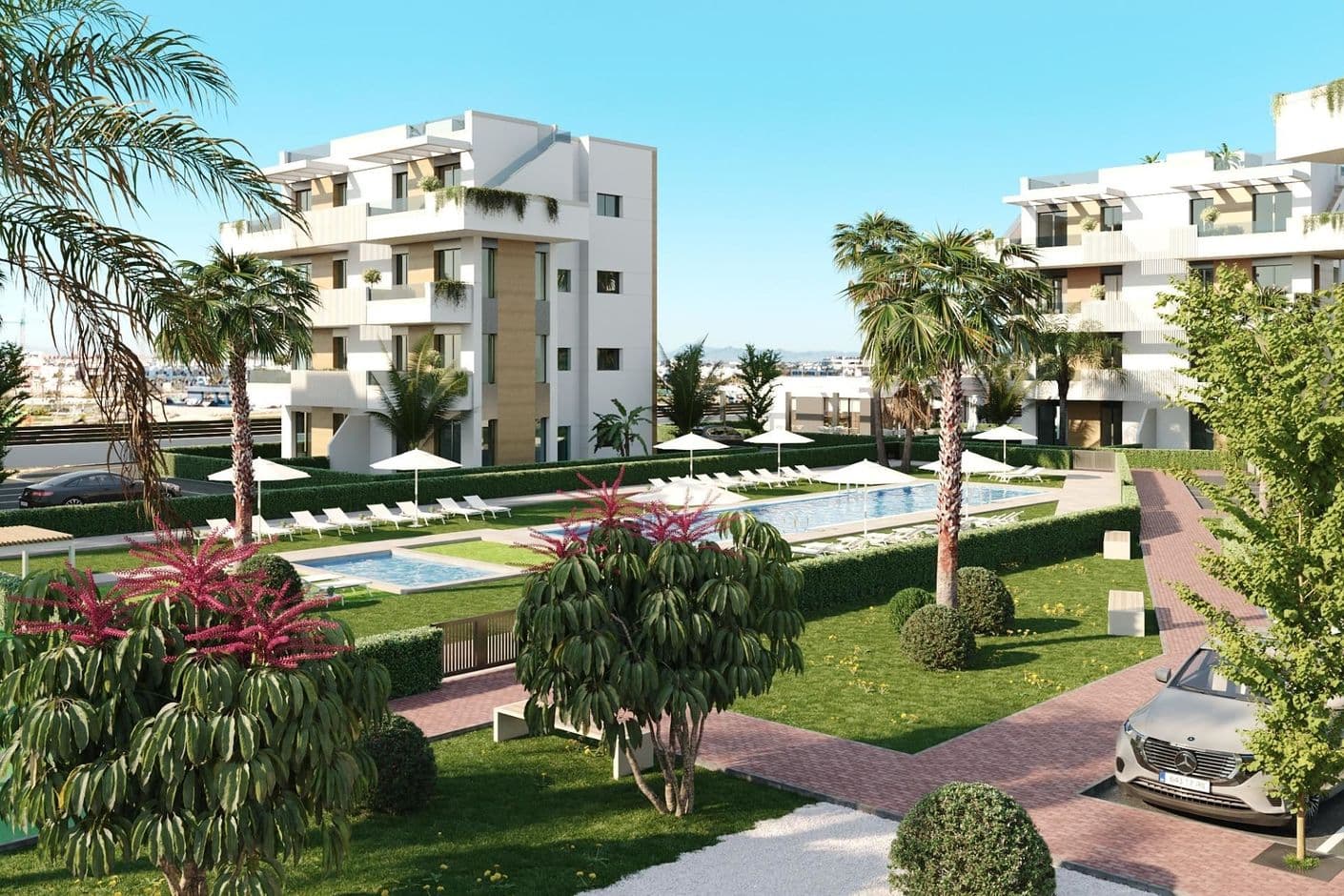 Apartamentos de nueva construcción junto a una laguna de aguas cristalinas en la Costa Cálida