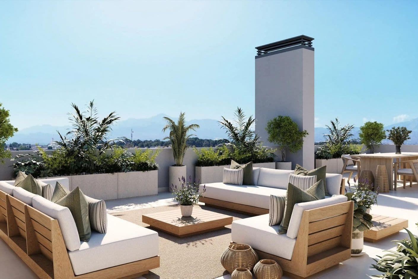 Exklusiv takvåning med privat takterrass och panoramautsikt