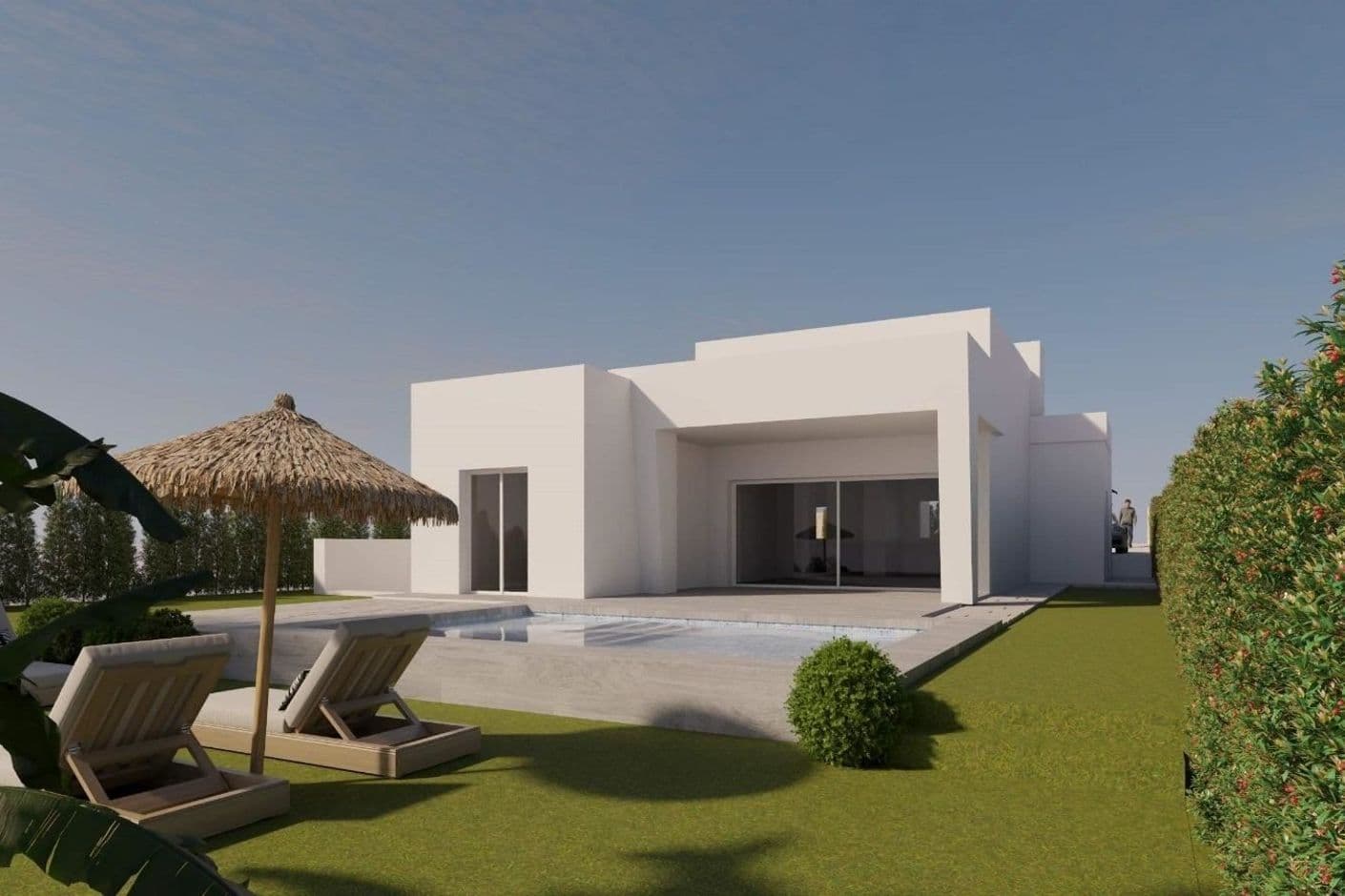 Elegant nybyggd villa med privat pool och tidlös design
