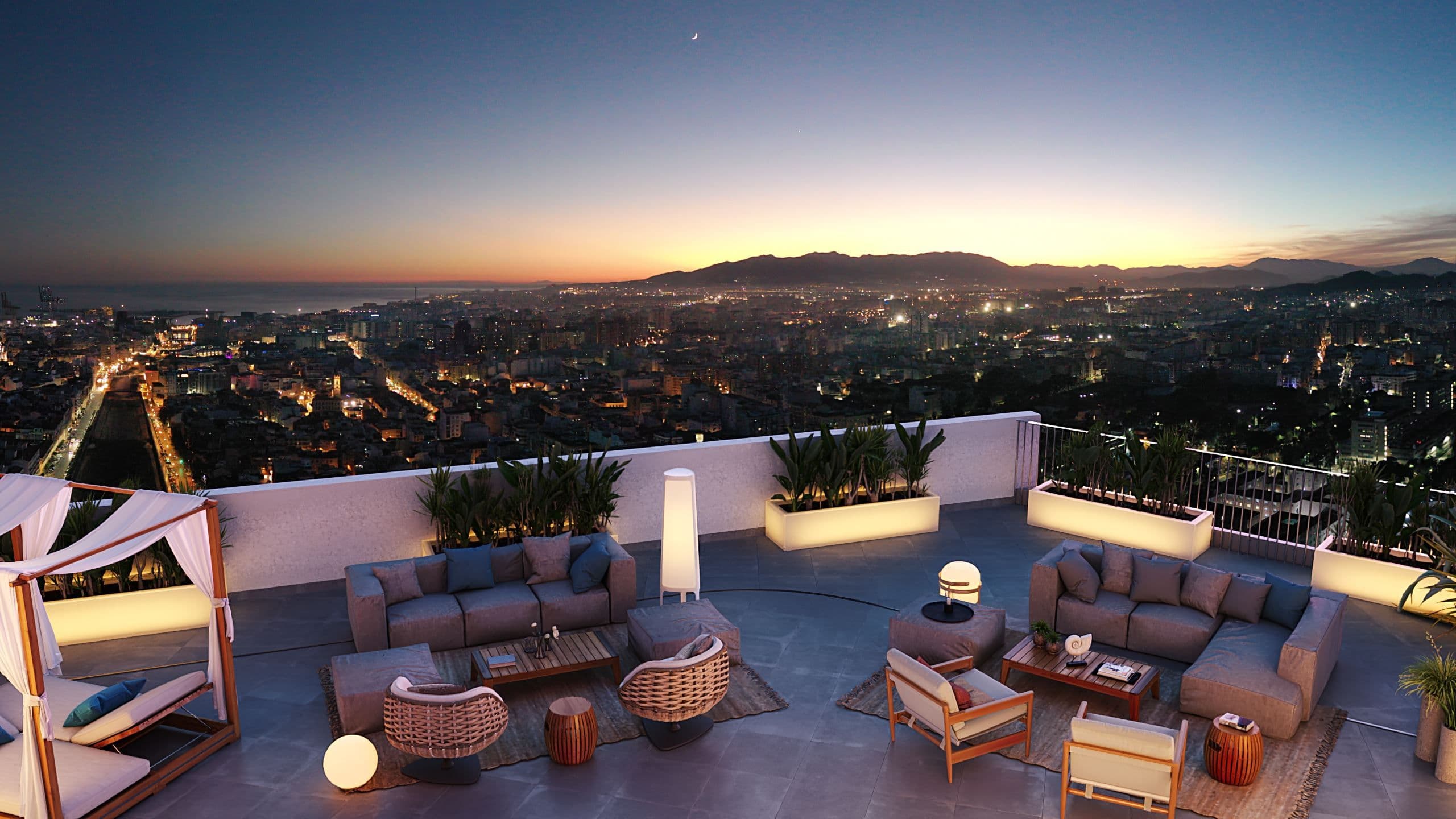 AQ SKY Terraza 4D Nocturna
