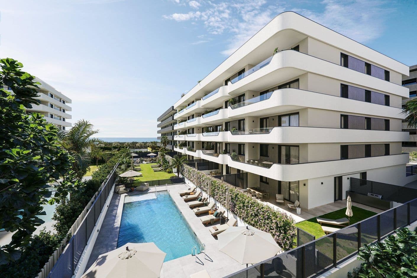 Azure Living - lägenheter med trädgård, 300 meter från stranden.