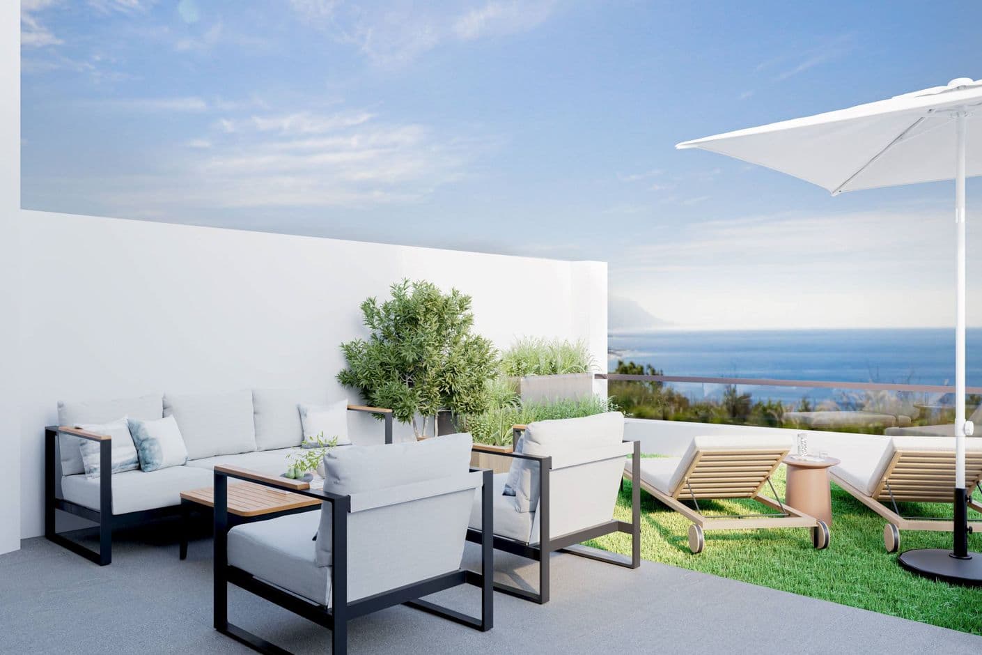 Townhouses with panoramic views and private pool