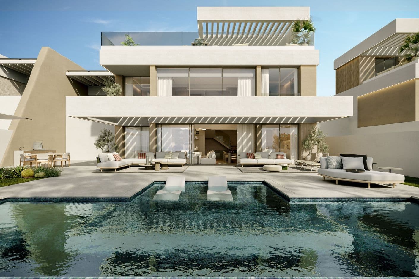 Exclusive villas with panoramic views of the Marina del Este bay