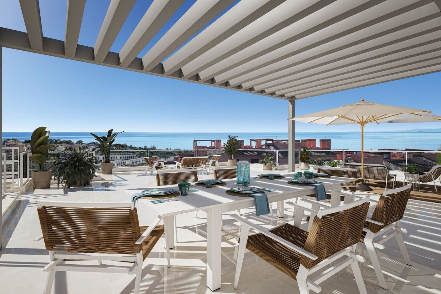 Spektakulär penthouse med 86 kvm terrass och havsutsikt Spektakulär penthouse med 86 kvm terrass och havsutsikt