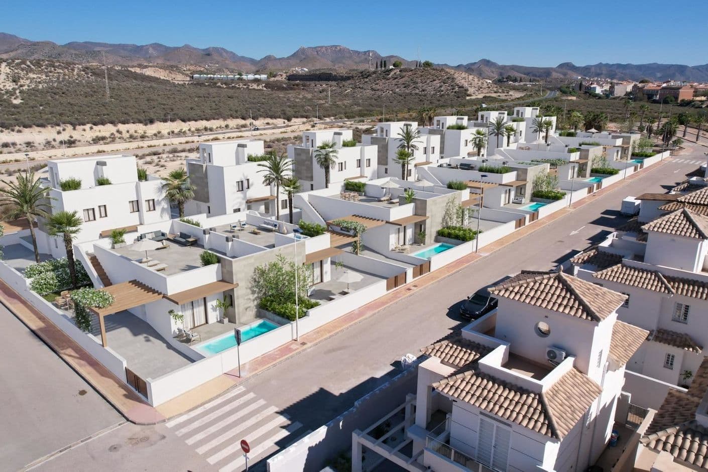 Modern semi-detached house with private pool and sun terrace near the sea Modern semi-detached house with private pool and sun terrace near the sea