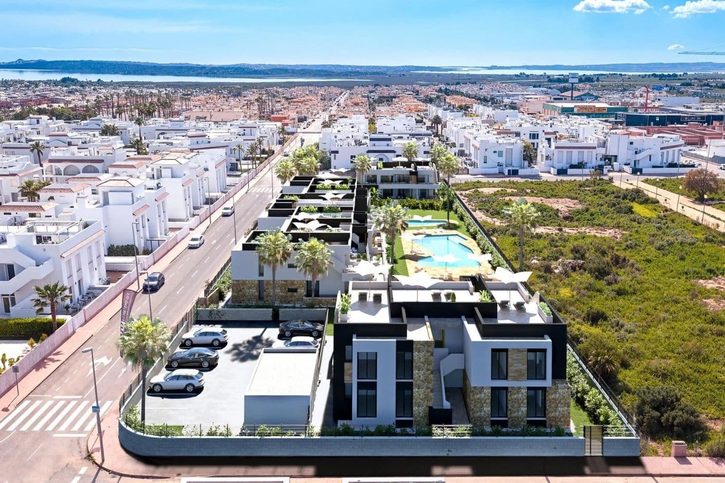 Modern bungalowlägenhet med två sovrum i attraktiva Lo Marabú Modern bungalowlägenhet med två sovrum i attraktiva Lo Marabú