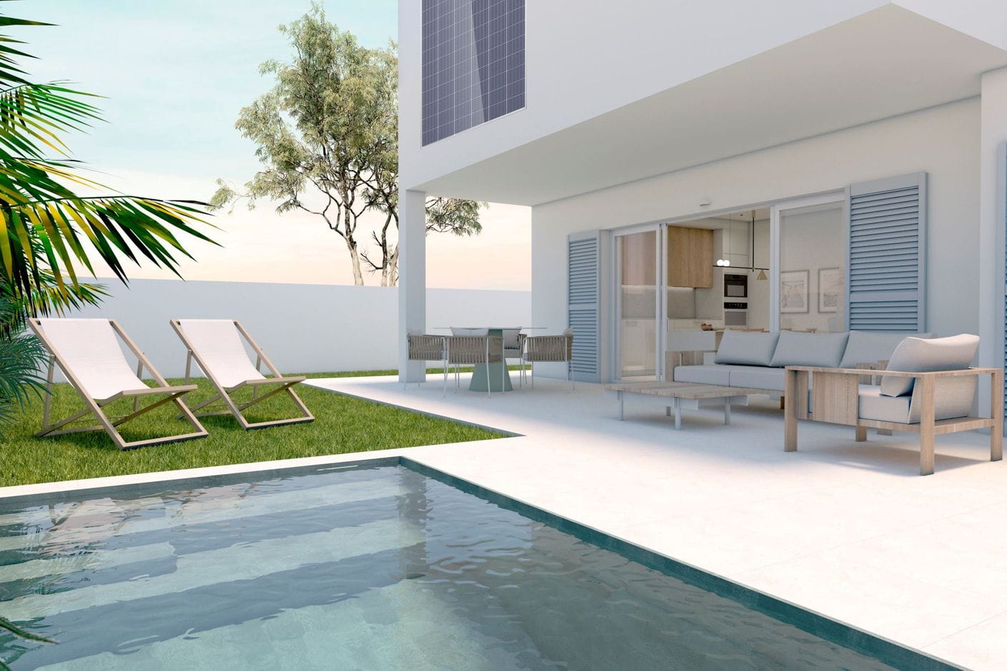 EXT PISCINA con placa solar