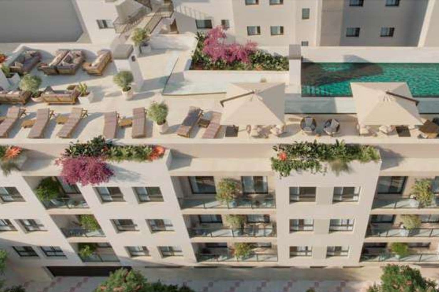 Lägenheter i centrala Malaga med takpool Lägenheter i centrala Malaga med takpool