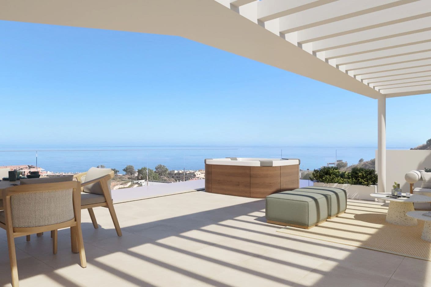 Moderna nybyggda lägenheter med havsutsikt Moderna nybyggda lägenheter med havsutsikt